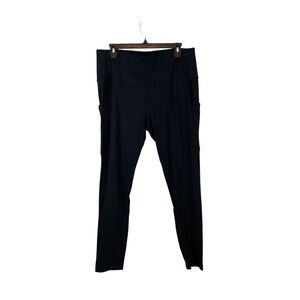 Black High-Waisted Pocket Leggings – Size 2XL